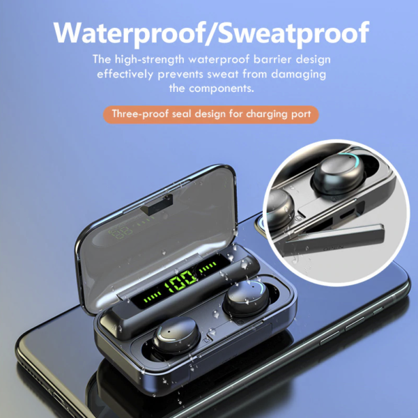 Trendy Waterproof Wireless Bluetooth Earphones - Image 7